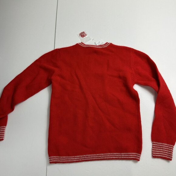 New! Bonpoint Red Lizard Wool Blend Sweater - Picture 5 of 6